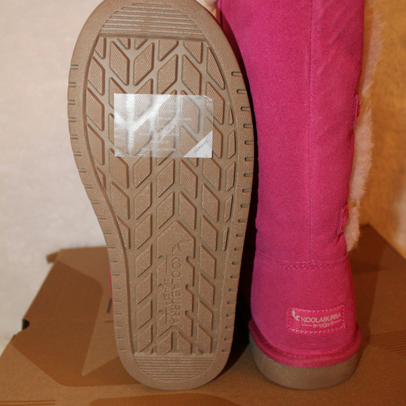 UGG KOOLABURRA KENSLEI SUEDE‎ FUR BOOTS NEW! PINK - Picture 6 of 7